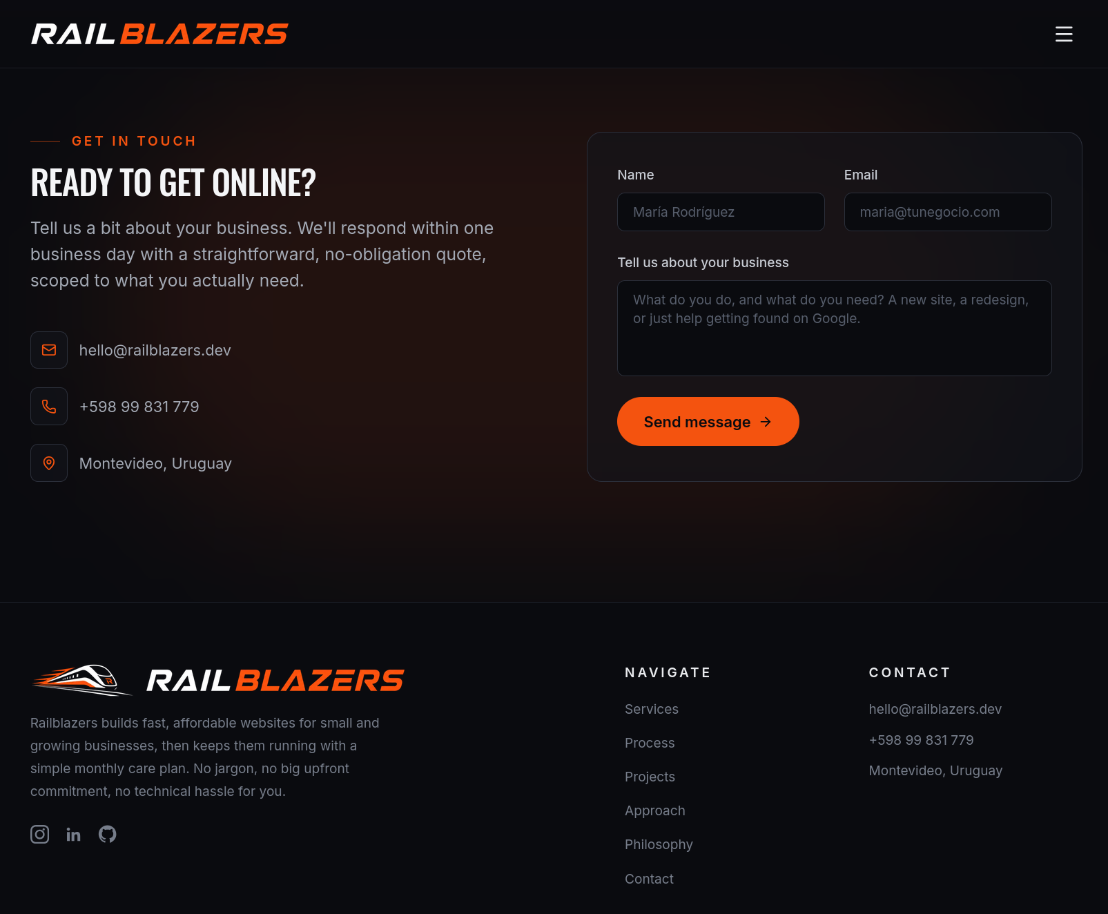 Mi propio sitio web (railblazers.dev)