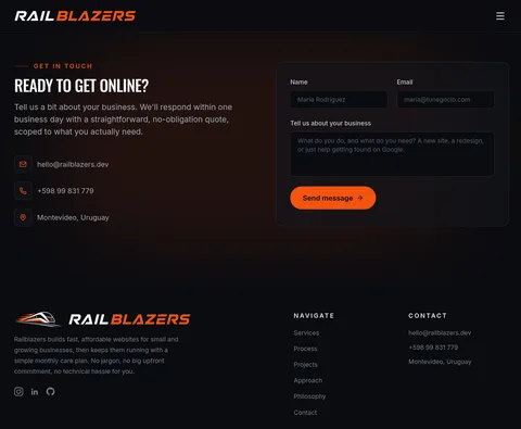 Mi propio sitio web (railblazers.dev)